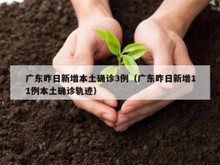 广东昨日新增本土确诊3例（广东昨日新增11例本土确诊轨迹）